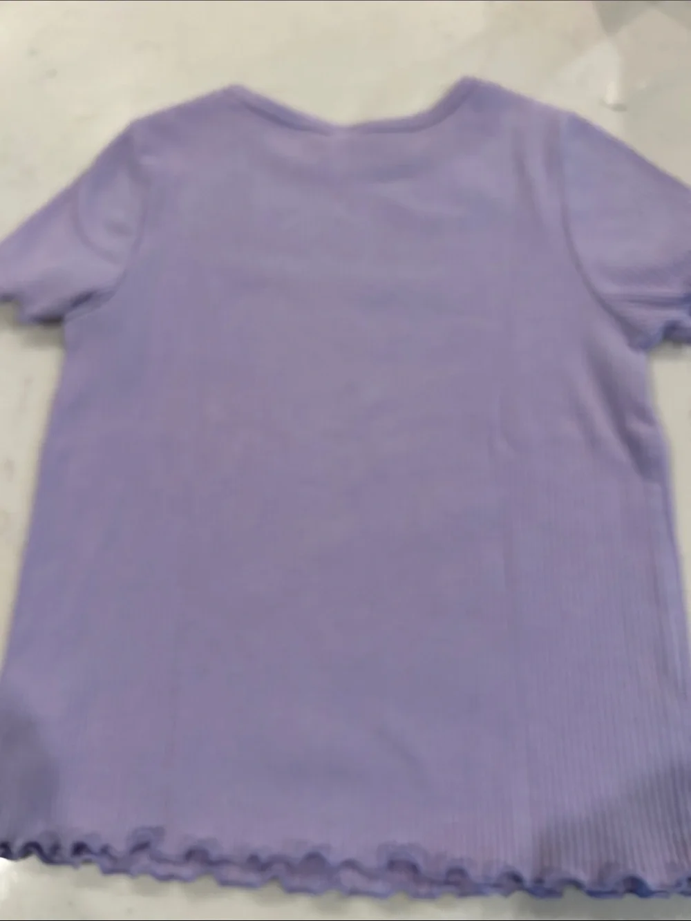 Old Navy Lilac Ribbed Short Sleeve Tee